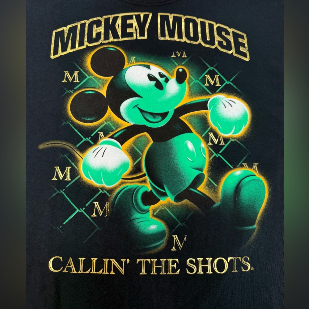 Disney MICKEY MOUSE “Calling The Shots” Unisex T-Shirt Size Large - Picture 2 of 5